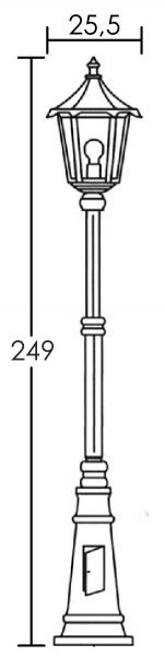 Vignette 3 produit Ref : 3069 | MONACO - Lant.+Mat IP43 IK02, cuivr, E27 100W max., lampe non incl., haut.2,49m