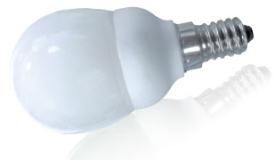 Photo Lampe fluo compacte sphrique T2 9W - E27 827 8000h | Ref : EDT2G9ES/27