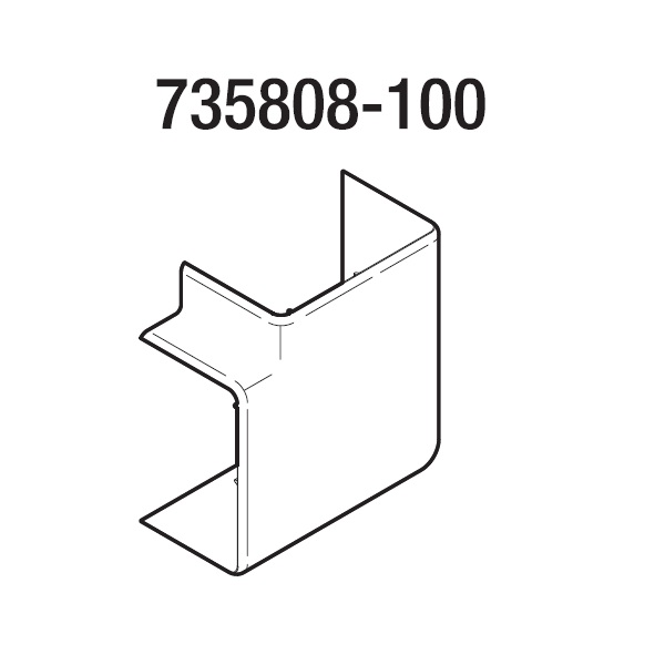 Photo Angle plat montant CLIDI 90X55 | Ref : 735808-100