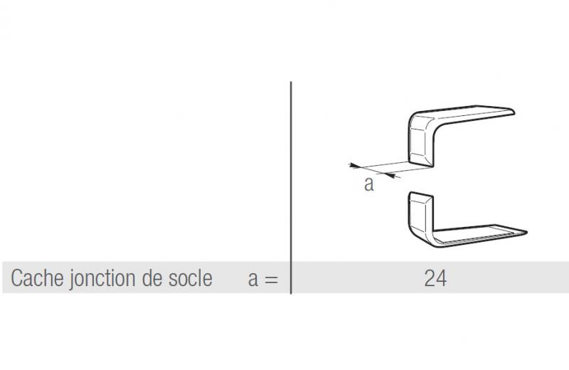 Vignette 2 produit Cache jonction de socle Clidi 90X55 | Ref : 735802-100