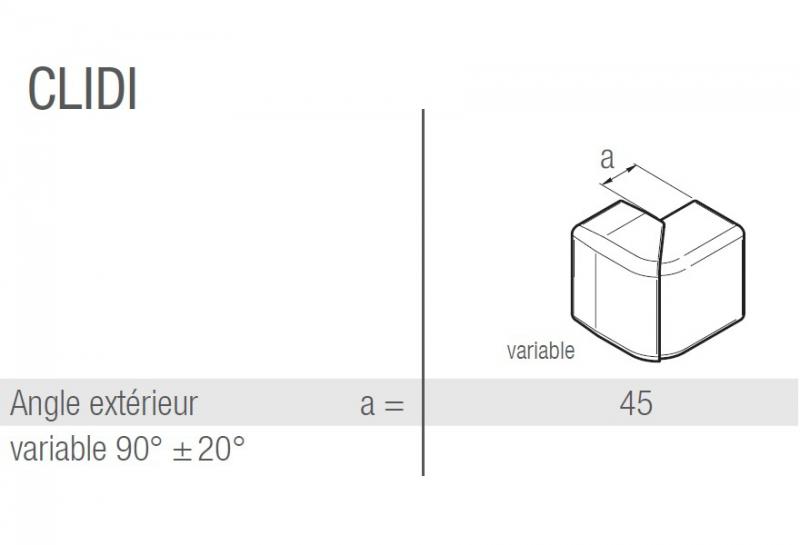 Vignette 2 produit Angle extrieur variable CLIDI 90X55 | Ref : 735807-100