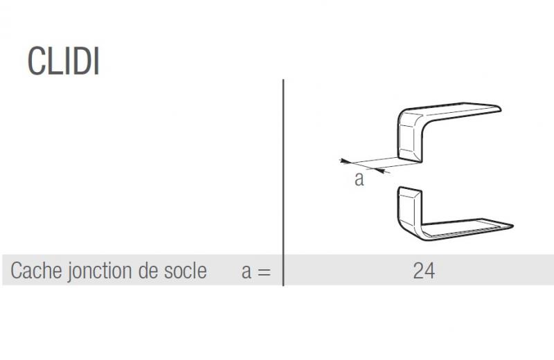 Vignette 2 produit Cache jonction de socle CLIDI 130X55 | Ref : 735812-100