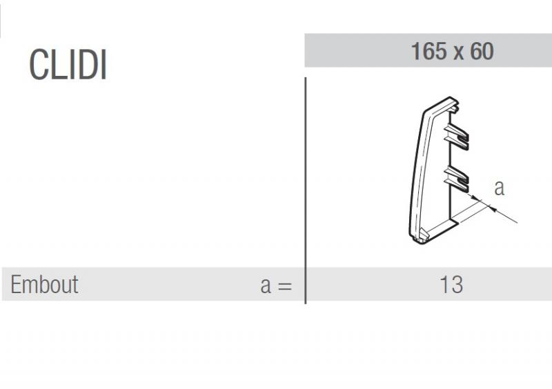 Vignette 2 produit Embout gauche CLIDI 165X60 | Ref : 735823-100