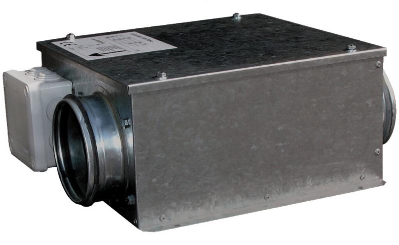 Photo Caisson de ventilation extra-plat, 200 m3/h, hauteur 23 cm, D 125 mm - CATB 002 | Ref : 246576