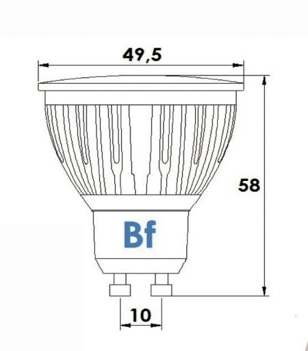 Vignette 3 produit Ref : BF-GU10-5W-NW | GU10 5W COB  Blanc Neutre 