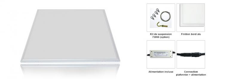 Vignette 2 produit LED PLAFOND 230V  295 X 295  18  Watt BLANC 6000K | Ref : 7762B