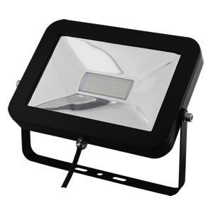 Photo Projecteur LED Design extra plat IP65 50W 3300lm blanc neutre 4000k coloris noir | Ref : PLE50W/CEF/4KN