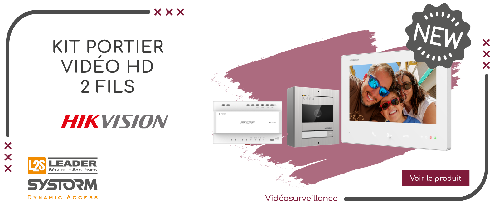 banniere Kit Portier HIK DS KIS704EY L2S Systorm