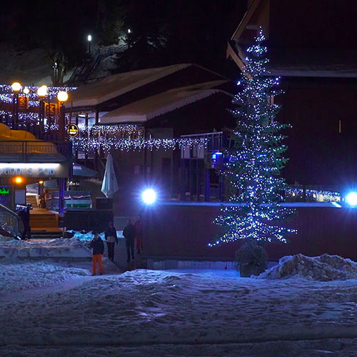 Illumination du sapin de Nol des Arcs