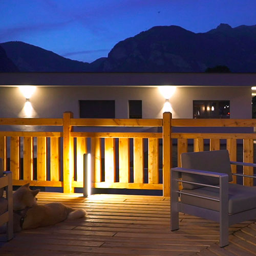 Rubans led mettant parfaitement en valeur l'H�tel San Lucianu