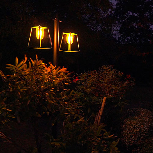 Lampadaire ext�rieur double