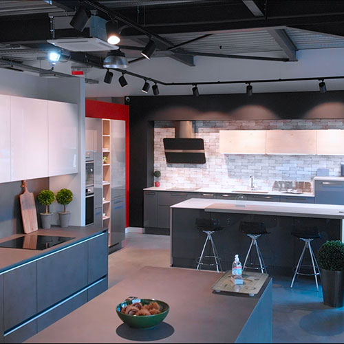 Magasin de cuisine avec clairage spots