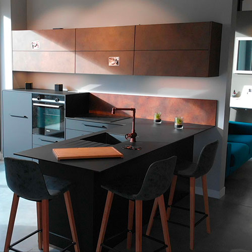 Une cuisine avec une lumire douce