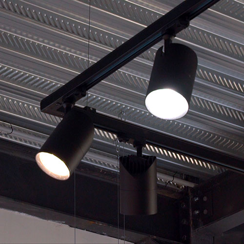 Spot plafond noir Led sur rail