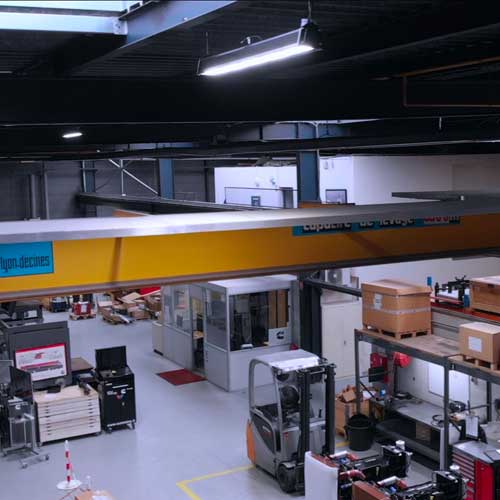 Eclairage industriel d'un atelier
