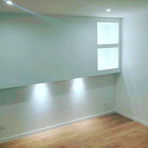 Eclairage d'une chambre moderne