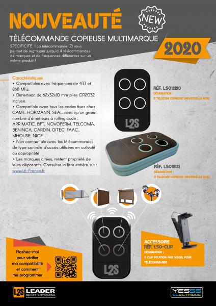 Nouveaute 2020 l2s - gamme télécommandes copieuses