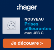 Prises affleurantes et USB-C : les nouveauts Hager