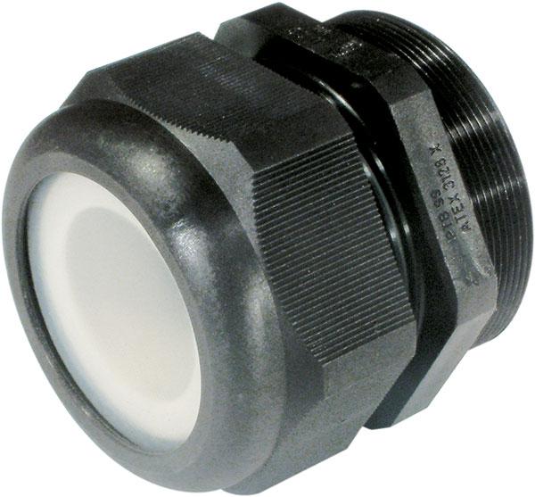 Photo Presse-�toupe Ex e polyamide noir M25 filetage long | Ref : 51308