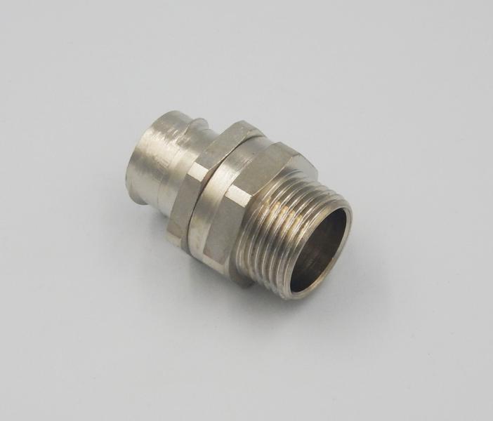 Photo Raccord CAPRIPLAST GS tournant - taille 32 - ISO 32 - laiton nickel - IP 54 | Ref : CAP323244