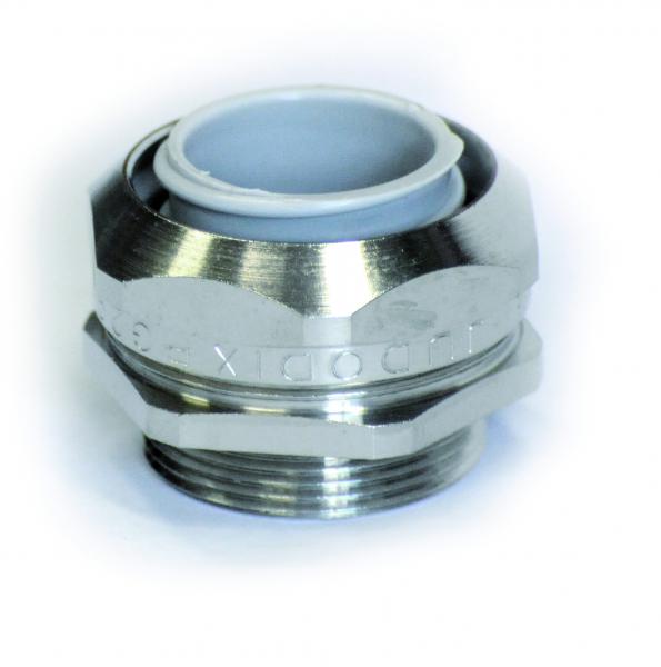 Photo Raccord JUDODIX mle - laiton nickel - taille 4 - BSP 4&quot; - IP66 - plage de temprature -5C  +80C | Ref : CAP335404    