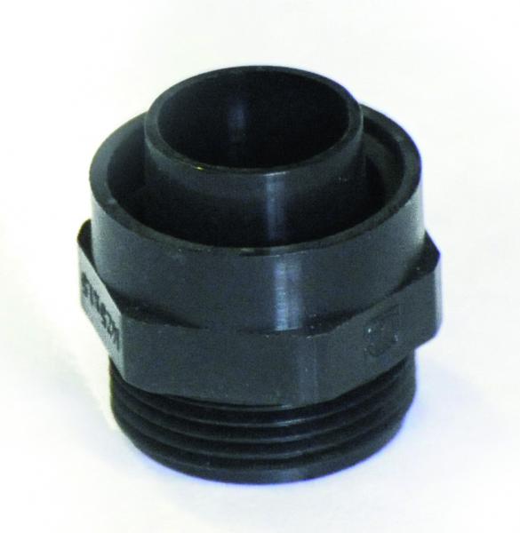 Photo Raccord CAPRISOUPLE fixe - taille 10 - ISO 16 - polyamide 6.6 - noir - IP66 - plage de temprature -5C  +70C | Ref : CAP341560    