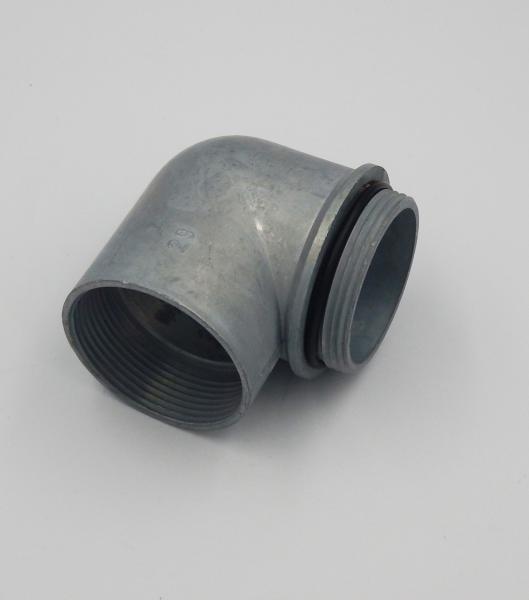 Photo Coude  90 M PG16 / F PG16 en zinc passiv, avec joint torique sur filetage mle | Ref : CAP630016    
