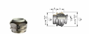 EATON COOPER CAPRI CODEC Raccord judodix femelle - laiton nickel - taille 7 - iso 12 - ip66 - plage de temprature -5c  +80c CAP629124    