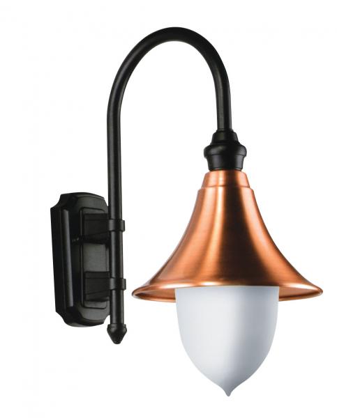 Photo LAMPARO - Applique Mur Ext. IP44 IK07, cuivr�
oir, E27 77W max., lampe non incl | Ref : 3083         