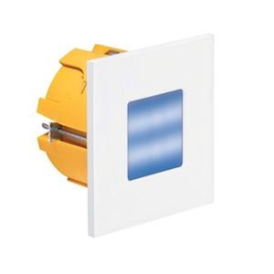 Photo BALIZ 2 - Encastré Mur carré, fixe, blanc, LED intég. 0,92W bleu | Ref : 50381