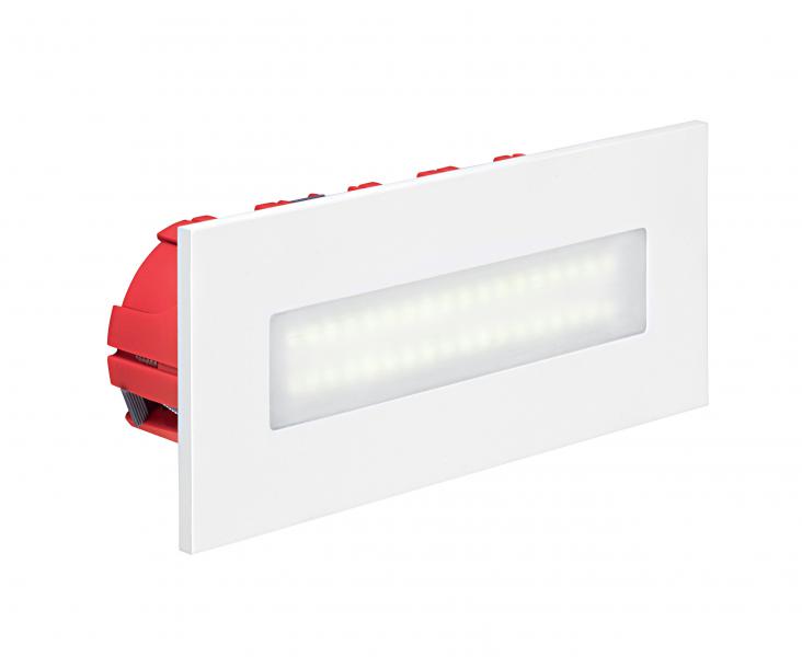 Photo BALIZ 3 - Encastr Mur rectang., fixe, blanc, LED intg. 2,76W 4200K 222lm | Ref : 50266