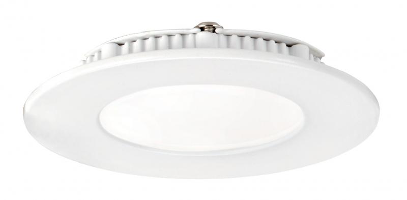 Photo FLAT LED - Encastr plat, rond, fixe, blanc, 110, LED intg. 5W 4000K 320lm | Ref : 50359