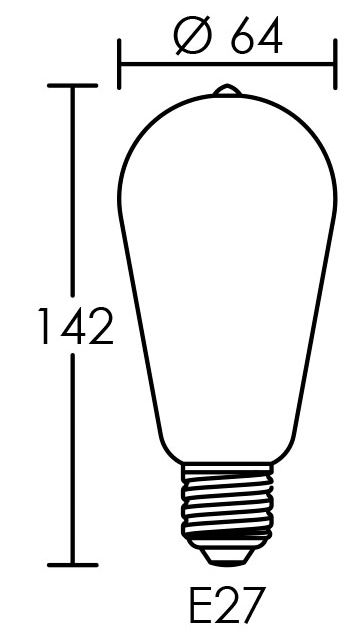 Vignette 2 produit Lampe dco standard E27 LED 4W 2200K 150lm, Cl.nerg.A, 25000H, dimmable, ambre | Ref : 20020