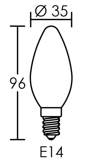 Vignette 2 produit Lampe dco flamme E14 LED 2,5W 2200K 75lm, Cl.nerg.A, 25000H, dimmable, ambre | Ref : 20023