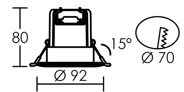 Vignette 2 produit AXEL CCT BASC. 6W/3-4000K NR | Ref : 50726