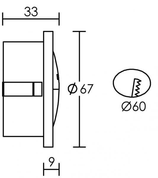 Vignette 3 produit Ref : 1764 | MURO 1 - Encastr de mur LED