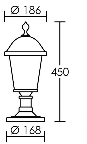 Vignette 3 produit Ref : 1896 | CORSO - Borne Ext. IP44 IK02, noir, E27 70W max., lampe non incl., haut. 45cm