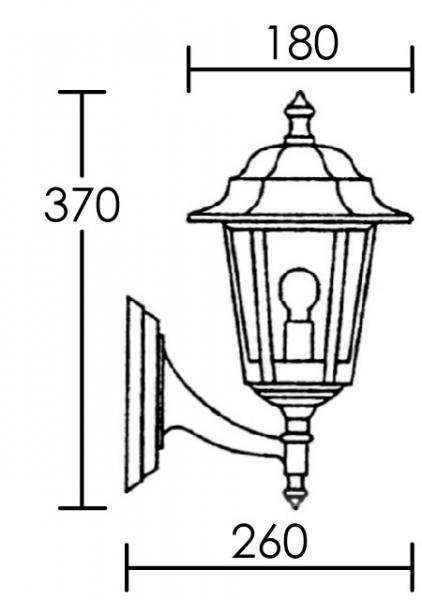 Vignette 3 produit Ref : 1934 | NIZA - Applique Mur Ext. IP44 IK02, blanc, E27 46W max., lampe non incl.