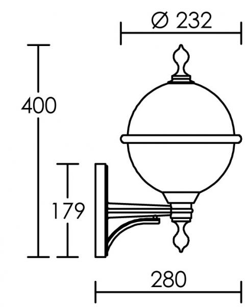 Vignette 3 produit Ref : 1945 | TERMO - Applique Mur Ext. IP44 IK02, noir, E27 60W max., lampe non incl.