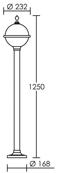 Vignette 3 produit Ref : 1947 | TERMO - Borne Ext. IP44 IK02, noir, E27 60W max., lampe non incl., haut.1,25cm