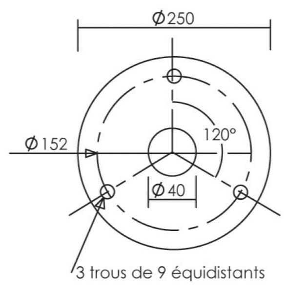 Vignette 3 produit Ref : 2059 | MATEO - Mt / Poteau 60mm NOIR - 0,50M