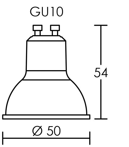 Vignette 3 produit Ref : 2981 | Lampe GU10 LED 6W 3000K 480lm, Cl.énerg.A+, 15000H