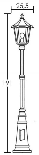Vignette 3 produit Ref : 3063 | MONACO - Lant.+Mat IP43 IK02, vert, E27 100W max., lampe non incl., haut.1,91m