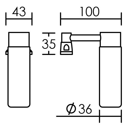 Vignette 3 produit Ref : 3942 | INOS MIROIR IP44 A/LP G9 28W