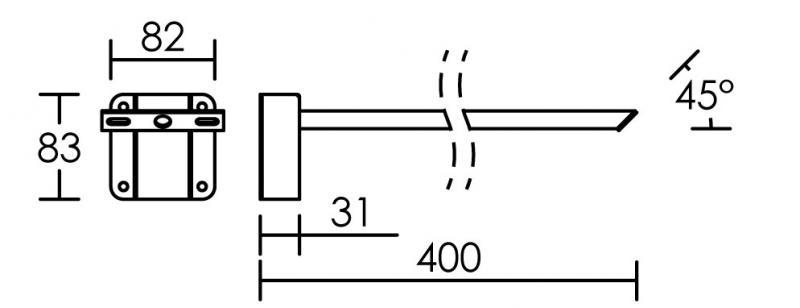 Vignette 3 produit Ref : 50076 | Tige de fixation FA 40 pour projecteur WINK / ELFI, noir