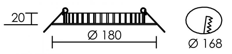 Vignette 3 produit Ref : 50106 | FLAT LED 13W/4000K CHROME