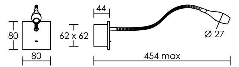 Vignette 3 produit Ref : 50256 | LIZA 2 01 - Liseuse pat�re LED