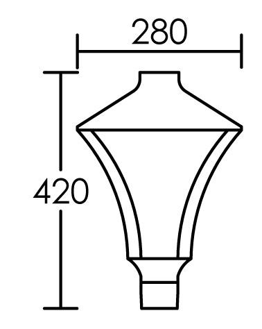 Vignette 3 produit Ref : 50295 | MORPHIS - Tte de lanterne LED pour mt standard 60 mm