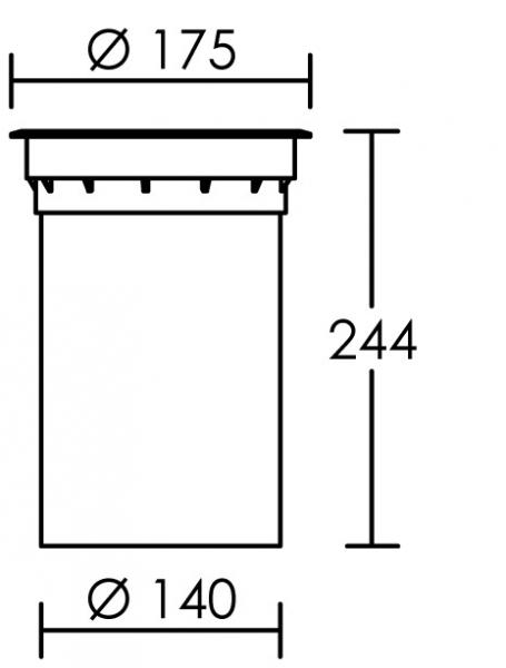 Vignette 3 produit Ref : 5091 | TECNISOL 150 LED - Encastr� de sol ext�rieur LED