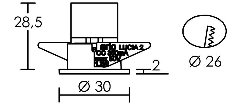 Vignette 3 produit Ref : 5185 | LUCIA 2 - Encastr LED